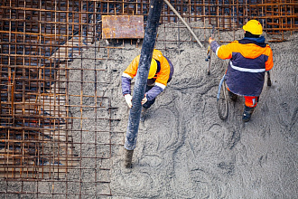 большой объем бетона