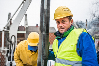 Бригада бетонщиков [монолитчиков] Московского бетонного завода РБУ